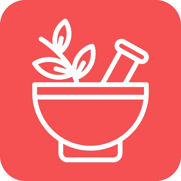 Diseño vectorial Estilo del icono de masaje de hierbas