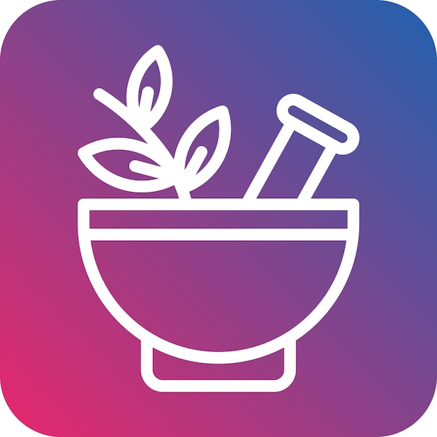 Diseño vectorial Estilo del icono de masaje de hierbas