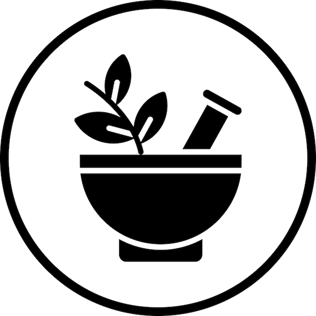 Diseño vectorial Estilo del icono de masaje de hierbas
