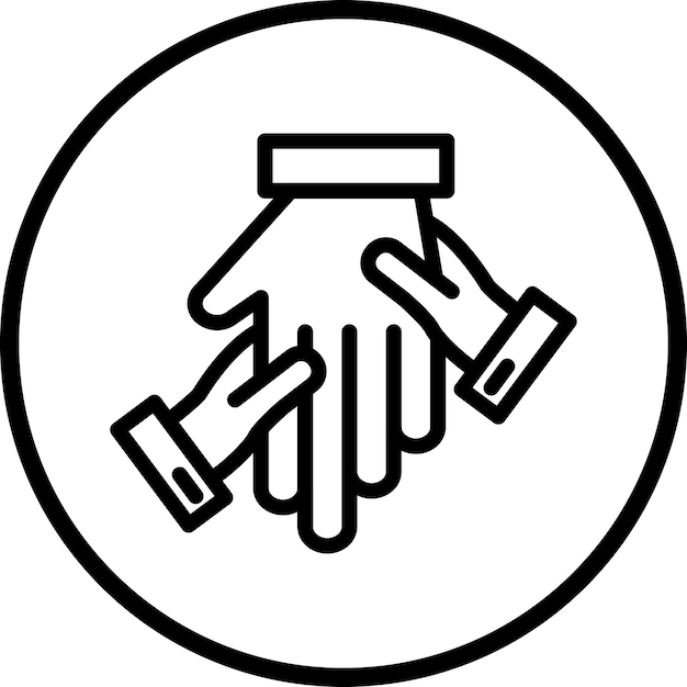 Diseño vectorial de estilo de icono de masaje de manos