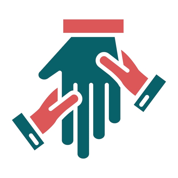Diseño vectorial de estilo de icono de masaje de manos