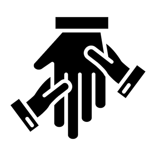 Diseño vectorial de estilo de icono de masaje de manos