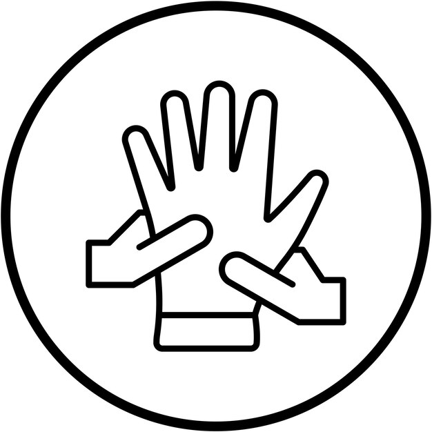 Diseño vectorial de estilo de icono de masaje de manos