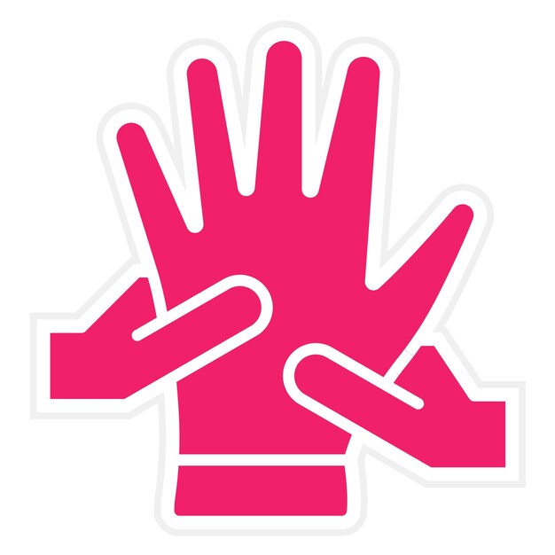 Diseño vectorial de estilo de icono de masaje de manos