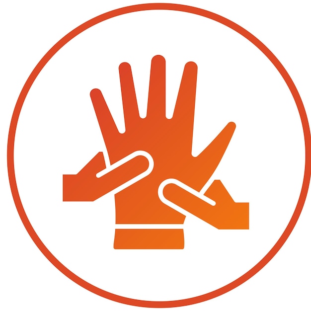 Diseño vectorial de estilo de icono de masaje de manos