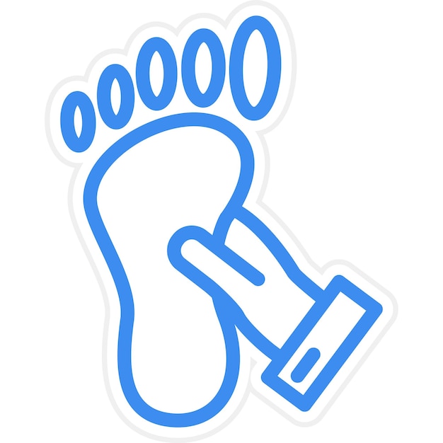 Diseño vectorial de estilo de icono de masaje de pies