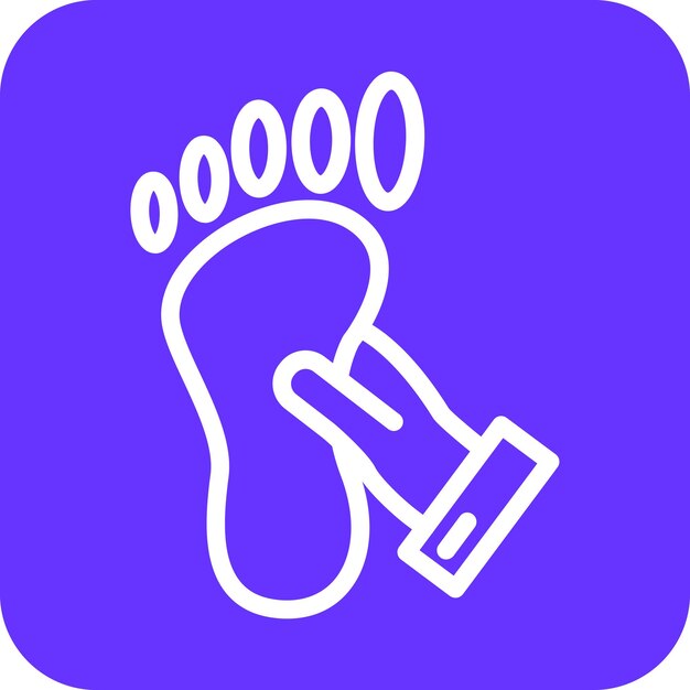 Diseño vectorial de estilo de icono de masaje de pies
