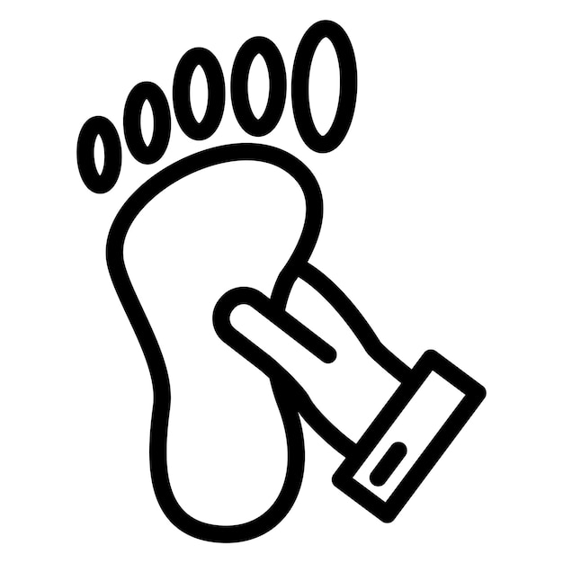 Diseño vectorial de estilo de icono de masaje de pies