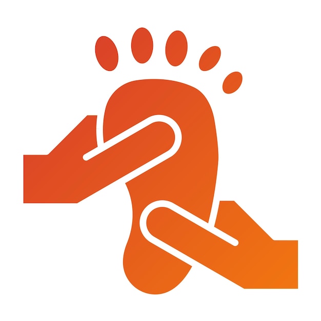 Diseño vectorial de estilo de icono de masaje de pies
