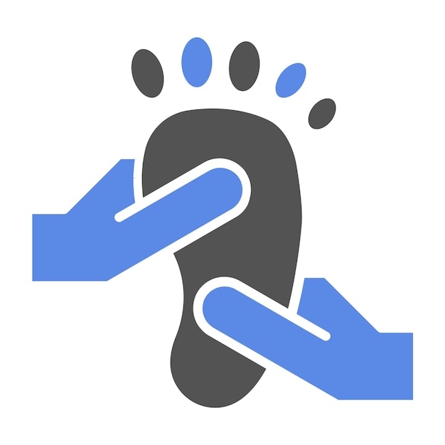 Diseño vectorial de estilo de icono de masaje de pies
