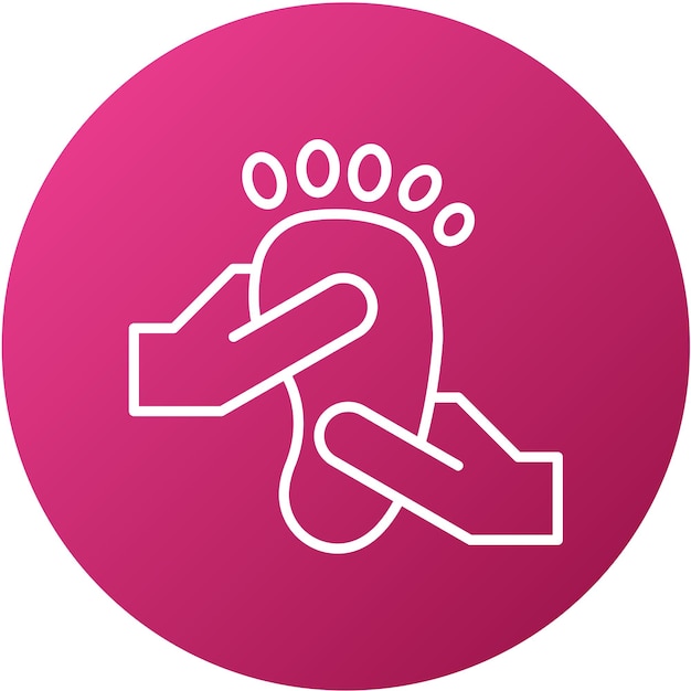Diseño vectorial de estilo de icono de masaje de pies