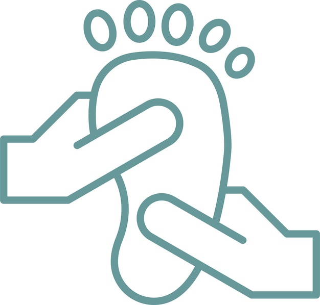 Diseño vectorial de estilo de icono de masaje de pies