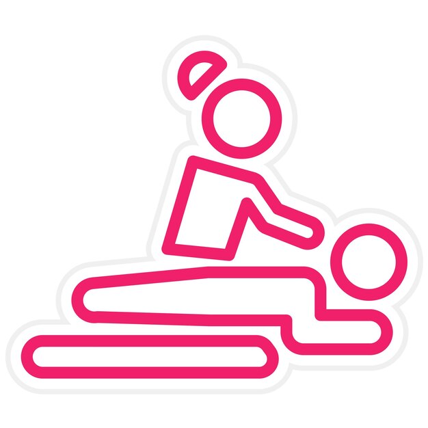Diseño vectorial de estilo de icono de masaje