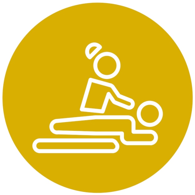 Diseño vectorial de estilo de icono de masaje