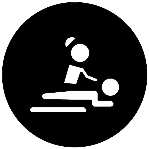 Diseño vectorial de estilo de icono de masaje