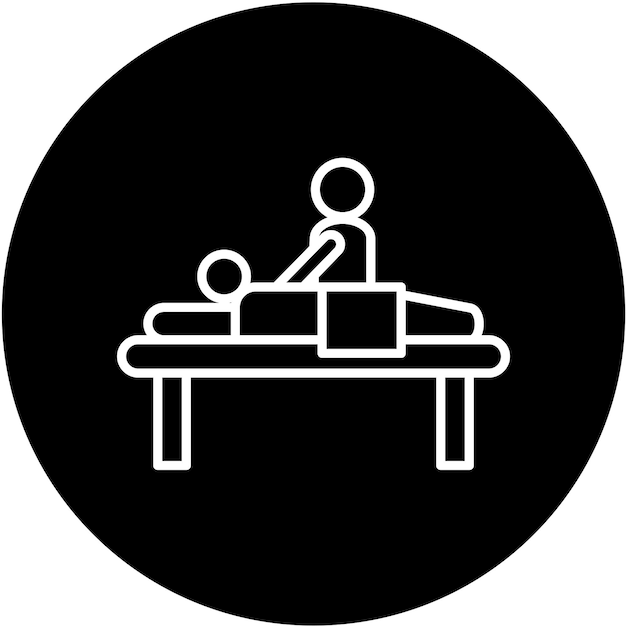 Diseño vectorial de estilo de icono de masaje