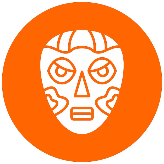 Diseño vectorial Estilo del icono de la máscara africana