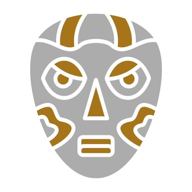 Diseño vectorial Estilo del icono de la máscara africana