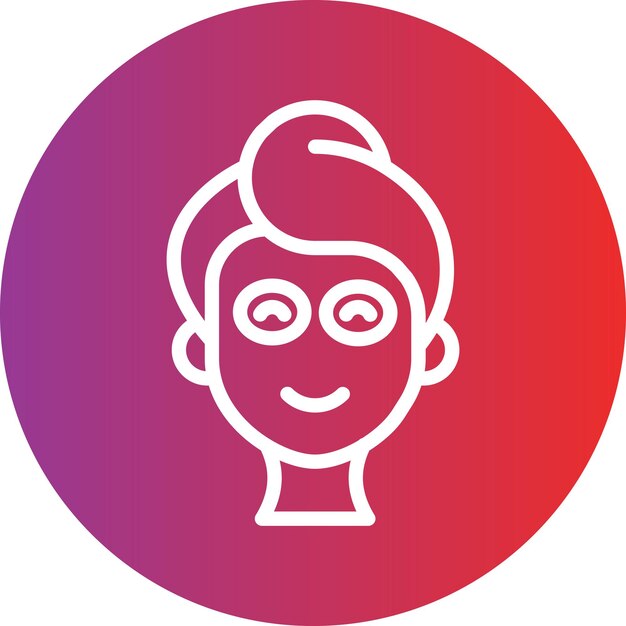 Diseño vectorial del estilo del icono de la máscara facial