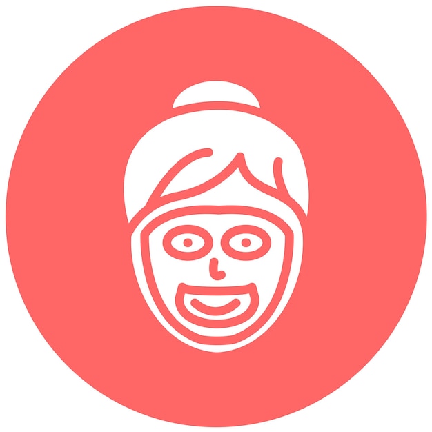 Diseño vectorial del estilo del icono de la máscara facial