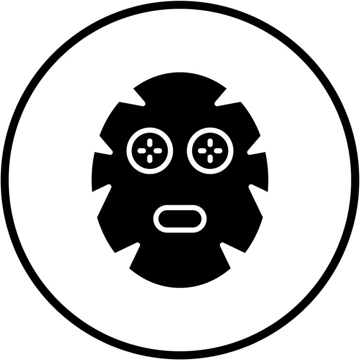 Vector diseño vectorial del estilo del icono de la máscara facial