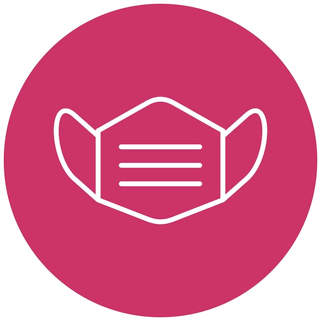 Diseño vectorial del estilo del icono de la máscara facial