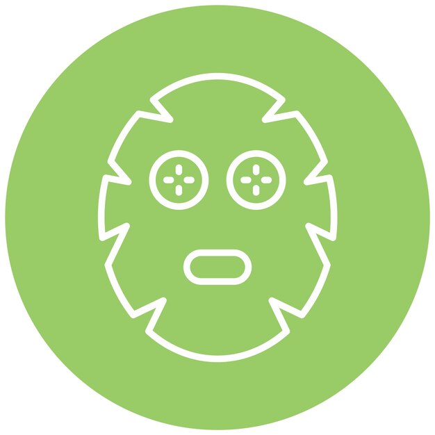 Diseño vectorial del estilo del icono de la máscara facial