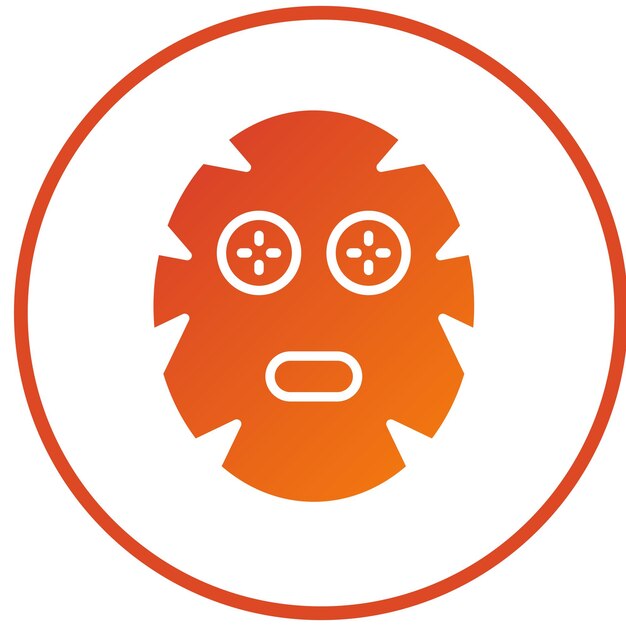 Diseño vectorial del estilo del icono de la máscara facial