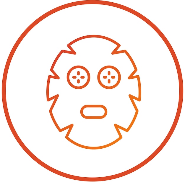 Diseño vectorial del estilo del icono de la máscara facial
