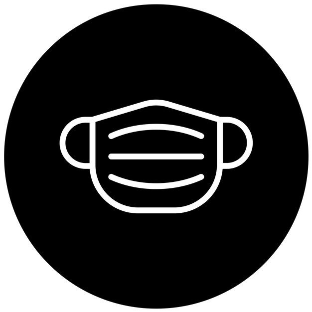 Diseño vectorial Estilo del icono de la máscara médica