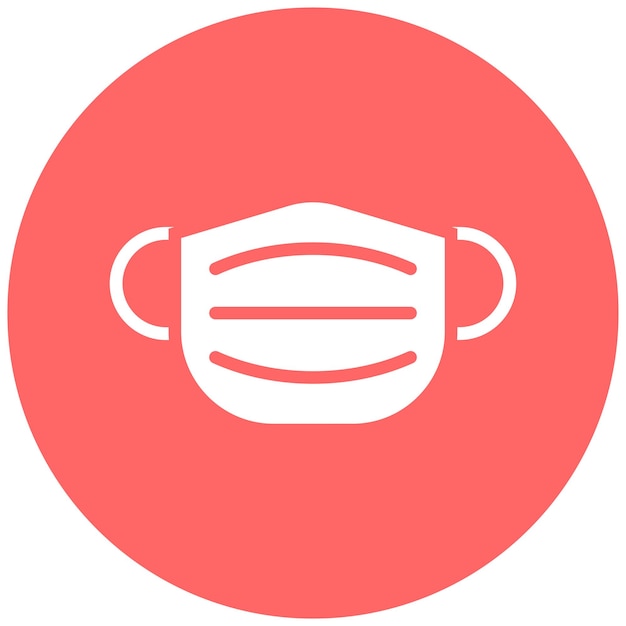 Diseño vectorial Estilo del icono de la máscara médica