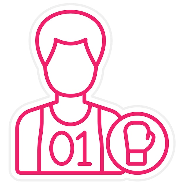 Diseño vectorial Estilo de ícono masculino del atleta