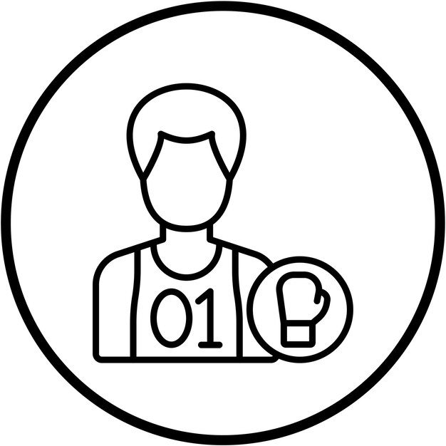 Diseño vectorial Estilo de ícono masculino del atleta