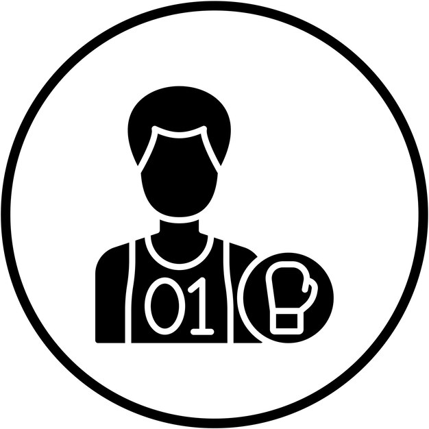 Diseño vectorial Estilo de ícono masculino del atleta