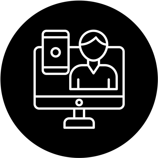 Diseño vectorial estilo de icono masculino nativo digital