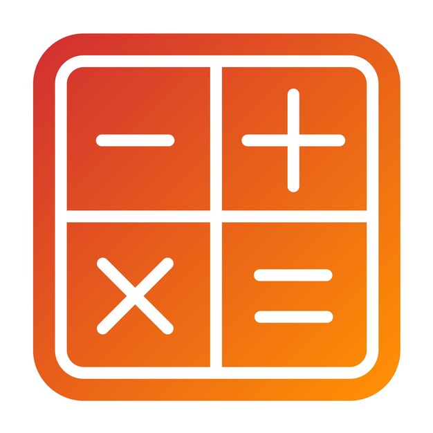 Diseño vectorial Estilo de icono de matemáticas