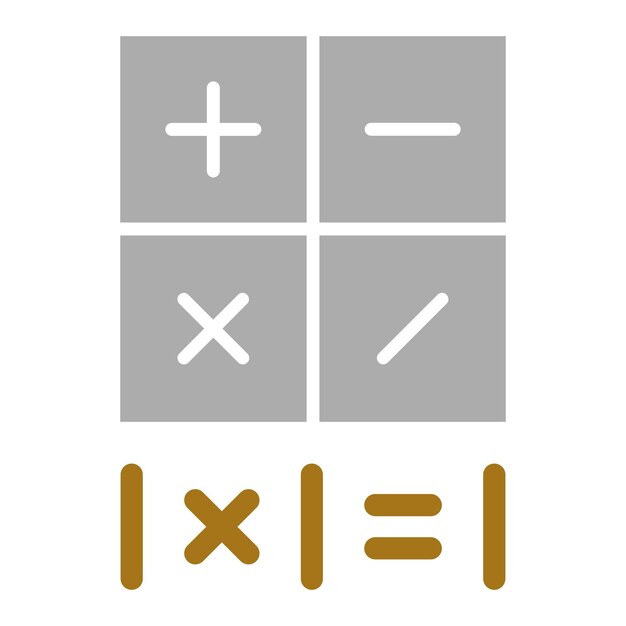 Diseño vectorial Estilo de icono de matemáticas