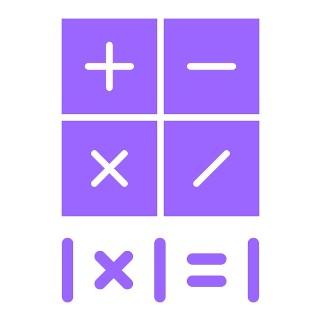 Diseño vectorial Estilo de icono de matemáticas