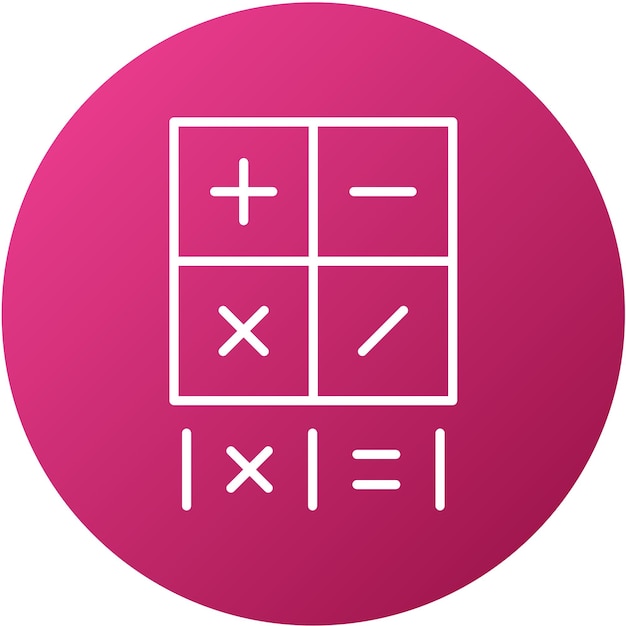 Diseño vectorial estilo de icono de matemáticas