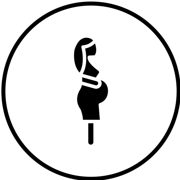 Diseño vectorial Estilo de icono de maternidad con gracia