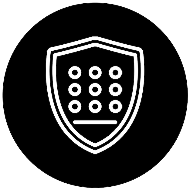 Diseño vectorial Estilo de icono de matriz segura