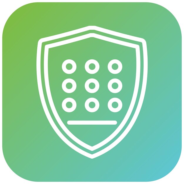 Diseño vectorial Estilo de icono de matriz segura