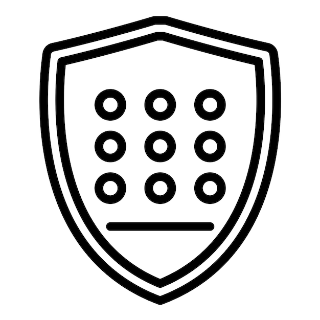 Diseño vectorial Estilo de icono de matriz segura