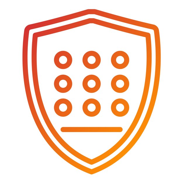 Diseño vectorial Estilo de icono de matriz segura