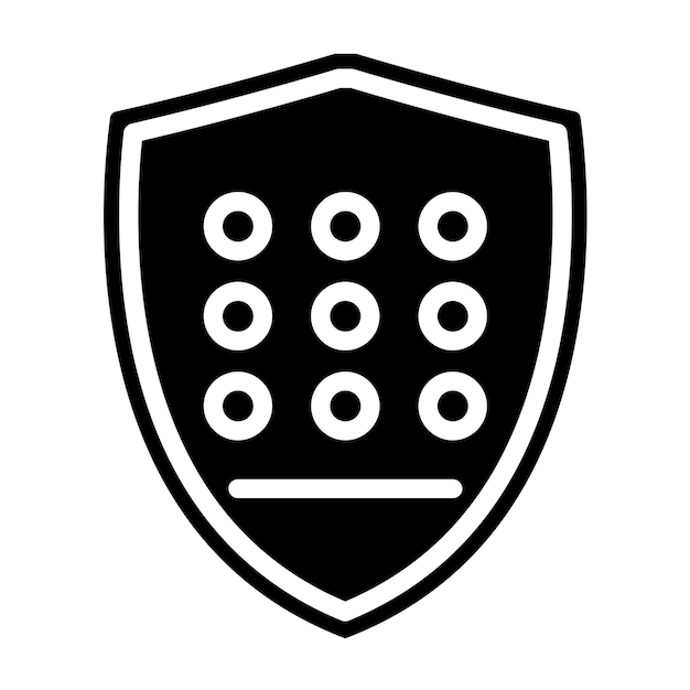 Diseño vectorial Estilo de icono de matriz segura