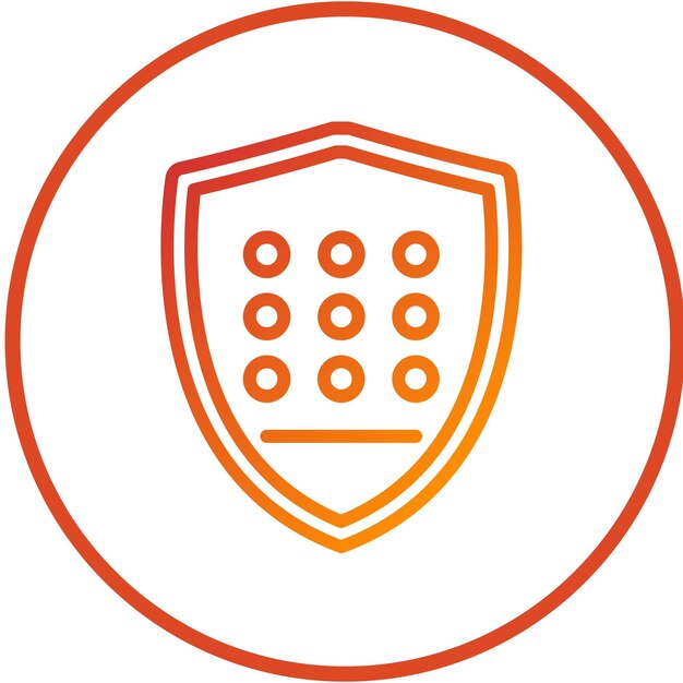 Diseño vectorial Estilo de icono de matriz segura
