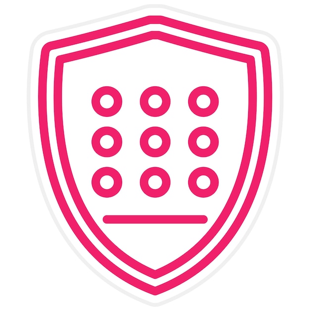 Diseño vectorial Estilo de icono de matriz segura