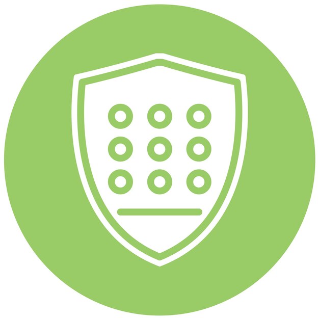 Diseño vectorial Estilo de icono de matriz segura
