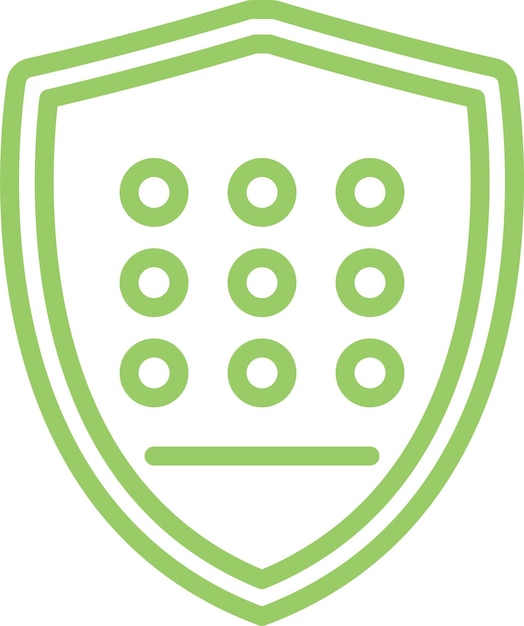 Diseño vectorial Estilo de icono de matriz segura