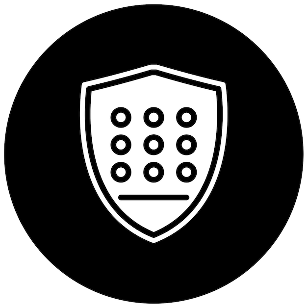 Diseño vectorial Estilo de icono de matriz segura